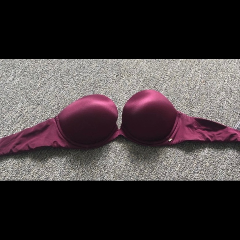 Victoria’s Secret Maroon Strapless Bra 32D